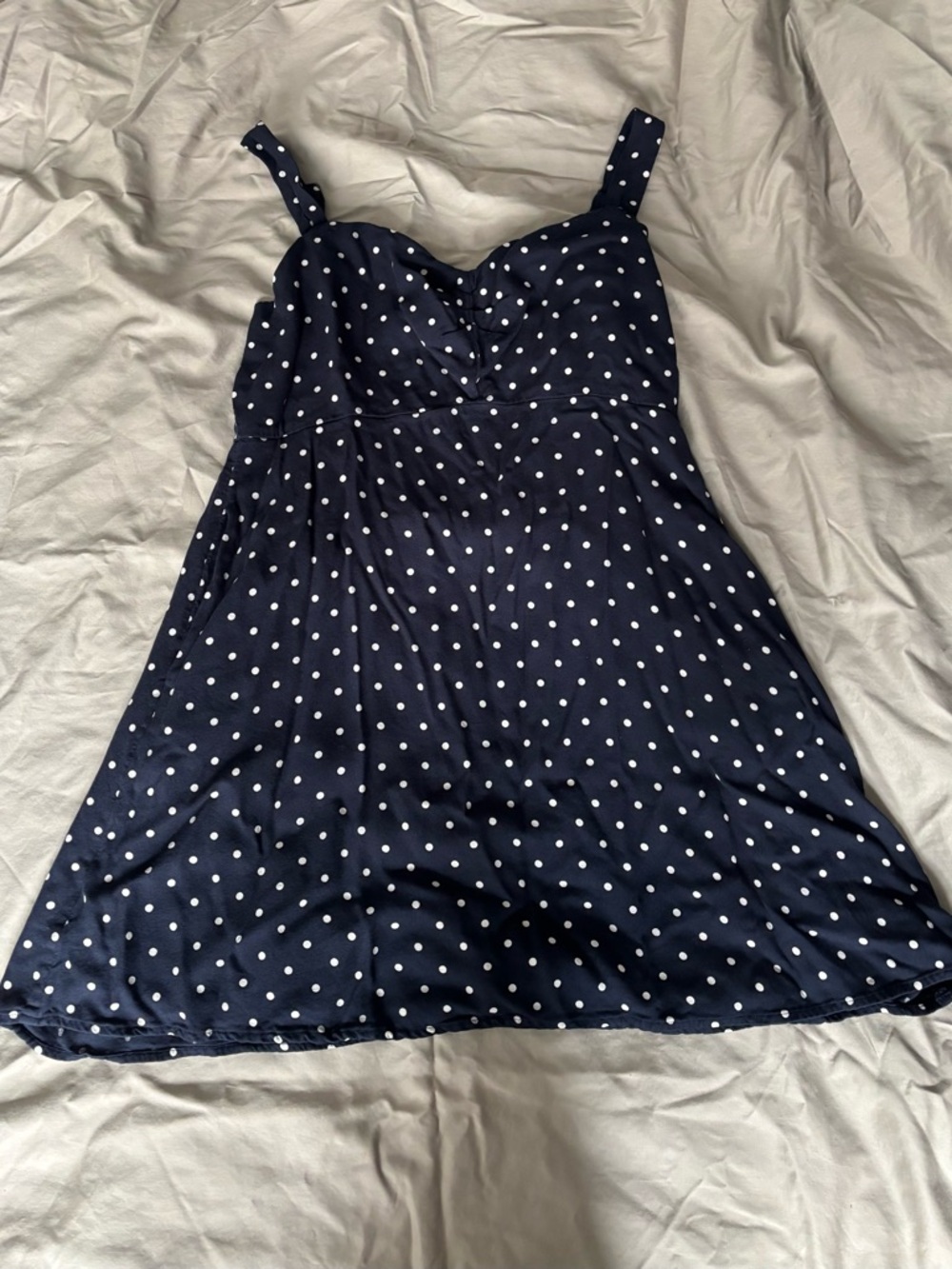 Old Navy Navy Blue Polka Dot Sundress